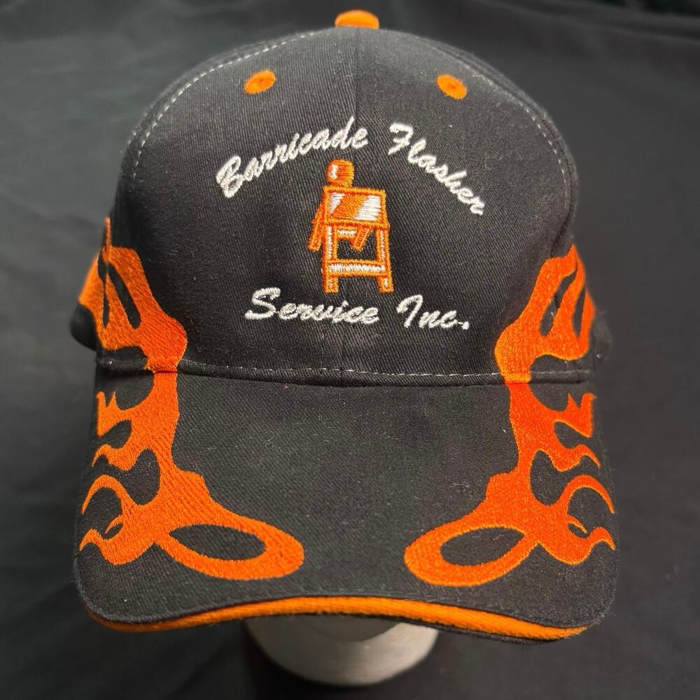 Orange Barricade Flasher Flames Men’s Hat